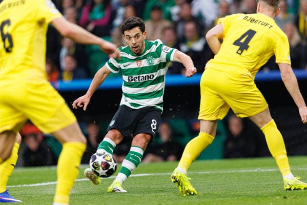 Pedro Goncalves seen during UEFA Champions League Round of 16 game between teams of Sporting CP and FK Bodo Glimt at Estadio Jose Alvalade (Maciej Rogowski Ball Raw Images) Lisbon Estadio Jose Alvalade Portugal Copyright: xMaciejxRogowskix maciejrogowski_sporting_bodo_2526_ROG5824