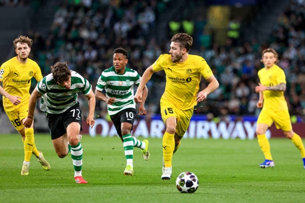 Fredrik AndrÃ Bjorkan of Bodo Glimt controls the ball during the UEFA Champions League, Last 16, second-leg football match between Sporting Clube de Portugal vs Bodo Glimt at Estadio Jose Alvalade on March 17, 2026 in Lisbon, Portugal. UEFA Champions League - Sporting CP vs Bodo Glimt (Valter Gouveia SPP)  Copyright: xValterxGouveia SPPx spp-en-VaGo-VG_L1771