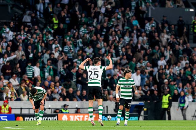 Gonçalo Inácio of Sporting CP celebrates after scoring the team s first goal during the UEFA Champions League, Last 16, second-leg football match between Sporting Clube de Portugal vs Bodo Glimt at Estadio Jose Alvalade on March 17, 2026 in Lisbon, Portugal. UEFA Champions League - Sporting CP vs Bodo Glimt (Valter Gouveia SPP)  Copyright: xValterxGouveia SPPx Sportspressphoto_SPR112813