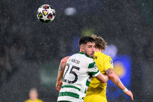 260317 Goncalo Inacio of Sporting during the UEFA Champions League football match between Sporting CP and Bodo Glimt on March 17, 2026 in Lisbon Photo Marius Simensen BILDBYRAN COP 238 MM0063 bbeng football fotball fotboll soccer uefa champions league mesterligaen bodo glimt sporting clube de portugal sporting lisboa sporting lisbon sporting cp  Copyright: MARIUSxSIMENSEN BB260317BB780