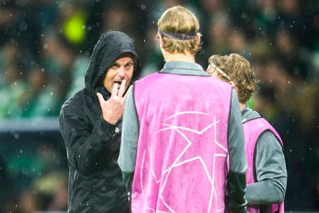 Football, Champions League 2025 2026 Sporting Lisbon Bodo Glimt Lisbon, Portugal 20260317 Glimt s coach Kjetil Knutsen during the soccer match in the Champions League between Sporting Lisboa and Bodo Glimt at Estadio JosÃ Alvalade Photo Fredrik Varfjell NTB Lisboa Portugal EDITORIAL USE ONLY RESTRICTED USE FOR BETTING COMPANIES  Copyright: xFredrikxVarfjellx xNTBx