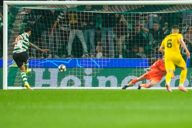 Football, Champions League 2025 2026 Sporting Lisbon Bodo Glimt Lisbon, Portugal 20260317 Luis Suarez increases the lead to 3 0 for Sporting during the football match in the Champions League between Sporting Lisboa and Bodo Glimt at Estadio JosÃ Alvalade Photo Fredrik Varfjell NTB Lisboa Portugal EDITORIAL USE ONLY RESTRICTED USE FOR BETTING COMPANIES  Copyright: xFredrikxVarfjellx xNTBx
