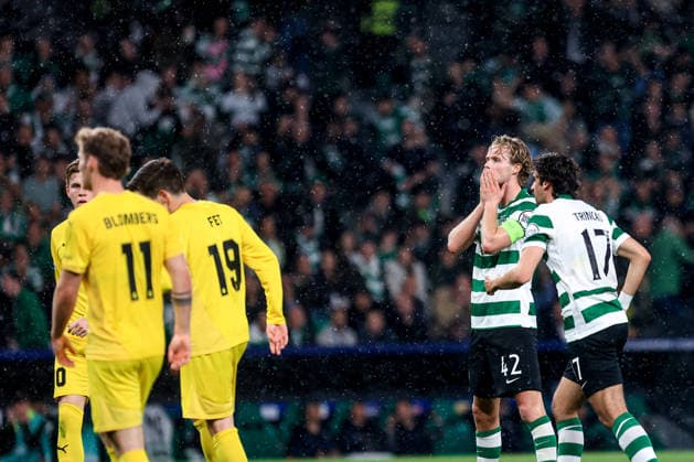 Morten Hjulmand of Sporting CP reacts during the UEFA Champions League, Last 16, second-leg football match between Sporting Clube de Portugal vs Bodo Glimt at Estadio Jose Alvalade on March 17, 2026 in Lisbon, Portugal. UEFA Champions League - Sporting CP vs Bodo Glimt (Valter Gouveia SPP)  Copyright: xValterxGouveia SPPx spp-en-VaGo-VG_L2000