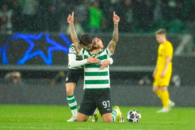 Football, Champions League 2025 2026 Sporting Lisbon Bodo Glimt Lisbon, Portugal 20260317 Sportings Luis Suarez celebrates after scoring the 3 0 penalty goal during the Champions League soccer match between Sporting Lisboa and Bodo Glimt at Estadio JosÃ Alvalade Photo Fredrik Varfjell NTB Lisboa Portugal EDITORIAL USE ONLY RESTRICTED USE FOR BETTING COMPANIES  Copyright: xFredrikxVarfjellx xNTBx