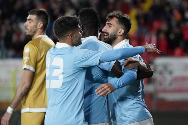Esultanza Gol Mantova Simone Trimboli (21 Mantova 1911) durante la partita di Serie B tra Mantova e Cesena allo stadio Danilo Martelli - Pata Stadium, Italia - martedi 3 marzo. - Calcio. (Foto di Leonardo Perteghella Lapresse)  Copyright: xLeonardoxPerteghella LaPressex