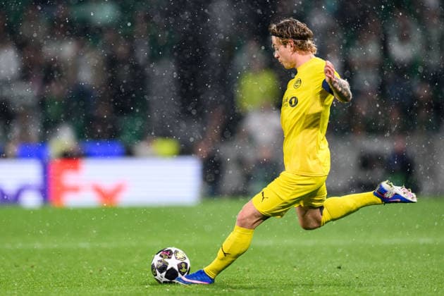 260317 Patrick Berg of Bodo Glimt during the UEFA Champions League football match between Sporting CP and Bodo Glimt on March 17, 2026 in Lisbon Photo Marius Simensen BILDBYRAN COP 238 MM0063 bbeng football fotball fotboll soccer uefa champions league mesterligaen bodo glimt sporting clube de portugal sporting lisboa sporting lisbon sporting cp  Copyright: MARIUSxSIMENSEN BB260317BB827