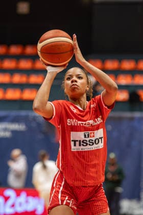 BASKETBALL - FIBA Quali, AUT vs SUI VIENNA,AUSTRIA,17.MAR.26 - BASKETBALL - FIBA Women s EURO Basket 2027, qualification, Austria vs Switzerland. Image shows Indira Violodossantos (SUI).  GEPAxpictures xGabrielxLopez