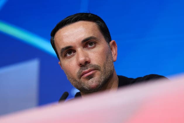 Raffaele Palladino Atalanta Bergamo, Head coach at the press conference, GER, International press conference, Atalanta Bergamo, Football, UEFA Champions League, Round of 16, Second leg, 2025 2026 season, 17 03 2026, GER, International press conference, Atalanta Bergamo, Football, UEFA Champions League, Round of 16, Second leg, 2025 2026 season, 17 03 2026 Munich Copyright: xEibner-Pressefoto JennixMaulx EP_JML