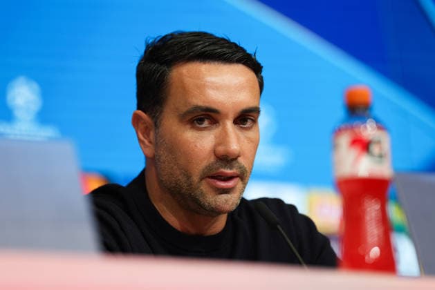 Raffaele Palladino Atalanta Bergamo, Head coach at the press conference, GER, International press conference, Atalanta Bergamo, Football, UEFA Champions League, Round of 16, Second leg, 2025 2026 season, 17 03 2026, GER, International press conference, Atalanta Bergamo, Football, UEFA Champions League, Round of 16, Second leg, 2025 2026 season, 17 03 2026 Munich Copyright: xEibner-Pressefoto JennixMaulx EP_JML