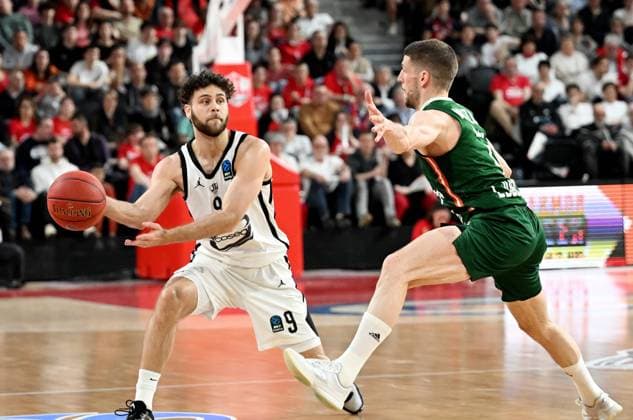 Quart de finale Eurocoupe - 17 mars 2026 PHOTOPQR LE PROGRES Catherine AULAZ - Bourg-en-Bresse 17 03 2026 - Quart de finale Eurocoupe - 17 mars 2026 -Quart de finale d Eurocoupe - saison 2025 2026 - JL Bourg (blanc) - reçoit Ljubljana à Ekinox, à Bourg-en-Bresse. William McDowell-White (JL Bourg) BASKET Eurocup JL Bourg - Ljubljana Bourg-en-Bresse Ain Rhône-Alpes France  Copyright: xPHOTOPQR LExPROGRES MAXPPPxCatherinexAULAZx 20260317LPL7359 20260317LPL7359