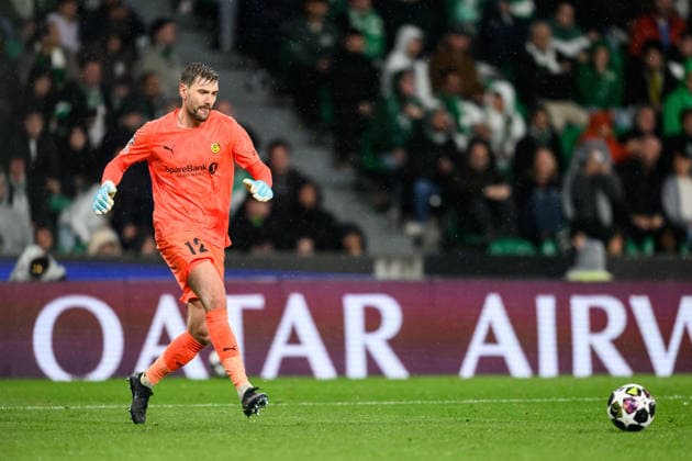 260317 Goalkeeper Nikita Haikin of Bodo Glimt during the UEFA Champions League football match between Sporting CP and Bodo Glimt on March 17, 2026 in Lisbon Photo Marius Simensen BILDBYRAN COP 238 MM0063 bbeng football fotball fotboll soccer uefa champions league mesterligaen bodo glimt sporting clube de portugal sporting lisboa sporting lisbon sporting cp  Copyright: MARIUSxSIMENSEN BB260317BB907
