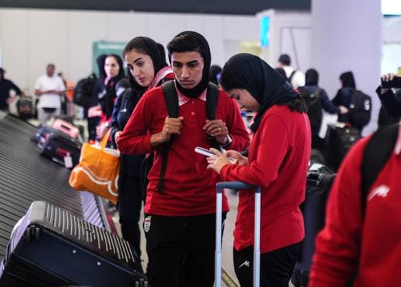 Iran women’s national football team arrives in Turkiye for return home ISTANBUL, TURKIYE - MARCH 17: Members of the Iran women’s national football team arrive at Istanbul Airport as they travel back to their country after competing in the 2026 AFC Women’s Asian Cup in Australia, in Istanbul, Turkiye, on March 17, 2026. Hakan Akgun Anadolu Istanbul Turkey. Editorial use only. Please get in touch for any other usage.  Copyright: x2026xAnadoluxHakanxAkgunx