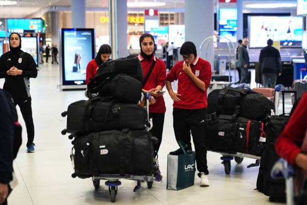 Iran women’s national football team arrives in Turkiye for return home ISTANBUL, TURKIYE - MARCH 17: Members of the Iran women’s national football team arrive at Istanbul Airport as they travel back to their country after competing in the 2026 AFC Women’s Asian Cup in Australia, in Istanbul, Turkiye, on March 17, 2026. Hakan Akgun Anadolu Istanbul Turkey. Editorial use only. Please get in touch for any other usage.  Copyright: x2026xAnadoluxHakanxAkgunx