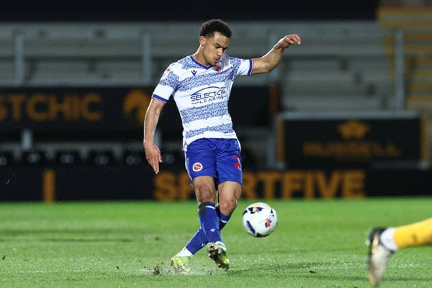 Burton Albion v Reading, EFL Sky Bet League 1 Reading midfielder Kamari Doyle (on loan from Brighton & Hove Albion) (29) plays the ball forward during the EFL Sky Bet League 1 match between Burton Albion and Reading at the Pirelli Stadium, Burton upon Trent, UK on 17 March 2026. Burton upon Trent Pirelli Stadium Staffordshire UK Editorial use only DataCo restrictions apply See www.football-dataco.com , Copyright: xJohnxMallettx PSI-23912-0031