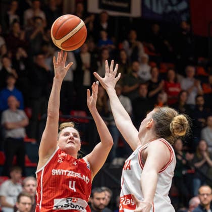 BASKETBALL - FIBA Quali, AUT vs SUI VIENNA,AUSTRIA,17.MAR.26 - BASKETBALL - FIBA Women s EURO Basket 2027, qualification, Austria vs Switzerland. Image shows Nadia Constantin (SUI).  GEPAxpictures xGabrielxLopez