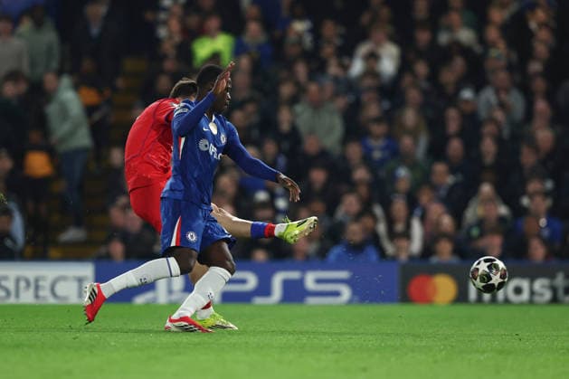 17th March 2026; Stamford Bridge, Chelsea, London, England: UEFA Champions League Football, Chelsea versus Paris Saint Germain; Khvicha Kvaratskhelia of Paris Saint-Germain scores in the 6th minute, 0-1  IanxStephen Content restricted for UK based newspaper