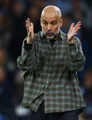 Manchester City manager Pep Guardiola reacts Manchester City v Real Madrid, UEFA Champions League, Round of 16, Second Leg, Football, Etihad Stadium, Manchester, UK - 17 Mar 2026Manchester Etihad Stadium United Kingdom EDITORIAL USE ONLY No use with unauthorised audio, video, data, fixture lists, club league logos or live services. Online in-match use limited to 120 images, no video emulation. No use in betting, games or single club league player publications.  Copyright: xMattxWest Shutterstockx 16776379y