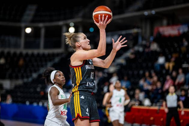 Basketball Villeurbanne 17 03 2026 Wommen™s Basketball World Cup 2026 Qualifying Tournament Nigeria NIG Germany GER Leonie Fiebich Germany, No 13
