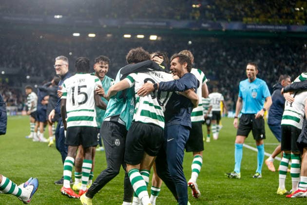 Rafael Nel of Sporting CP celebrates after scoring the team s fifth goal during the UEFA Champions League, Last 16, second-leg football match between Sporting Clube de Portugal vs Bodo Glimt at Estadio Jose Alvalade on March 17, 2026 in Lisbon, Portugal. UEFA Champions League - Sporting CP vs Bodo Glimt (Valter Gouveia SPP)  Copyright: xValterxGouveia SPPx spp-en-VaGo-_GO_8266