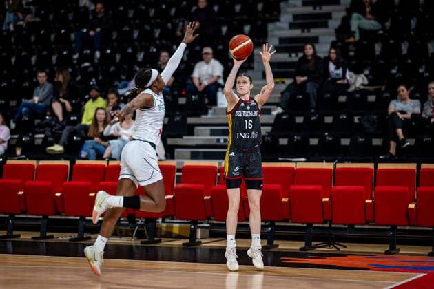 Basketball Villeurbanne 17 03 2026 Wommen™s Basketball World Cup 2026 Qualifying Tournament Nigeria NIG Germany GER Alina Hartmann Germany, No 16
