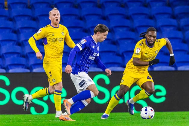 Cardiff City v Wycombe Wanderers, EFL Sky Bet League 1 Cardiff City forward Cian Ashford (45) prepares to shoot during the EFL Sky Bet League 1 match between Cardiff City and Wycombe Wanderers at the Cardiff City Stadium, Cardiff, UK on 17 March 2026. Cardiff Cardiff City Stadium South Glamorgan UK Editorial use only DataCo restrictions apply See www.football-dataco.com , Copyright: xDanxMintox PSI-23913-0015