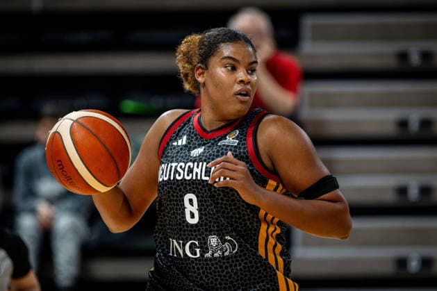 Basketball Villeurbanne 17 03 2026 Wommen™s Basketball World Cup 2026 Qualifying Tournament Nigeria NIG Germany GER Nyara Sabally Germany, No 08