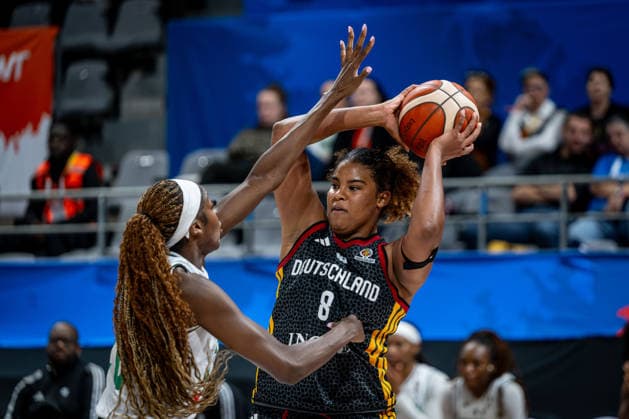 Basketball Villeurbanne 17.03.2026 Wommen™s Basketball World Cup 2026 Qualifying Tournament Nigeria (NIG) - Deutschland (GER) Nyara Sabally (Deutschland, No.08) *** Basketball Villeurbanne 17 03 2026 Wommen™s Basketball World Cup 2026 Qualifying Tournament Nigeria NIG Germany GER Nyara Sabally Germany, No 08
