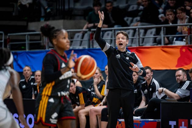 Basketball Villeurbanne 17 03 2026 Wommen™s Basketball World Cup 2026 Qualifying Tournament Nigeria NIG Germany GER Olaf Lange Germany, Coach