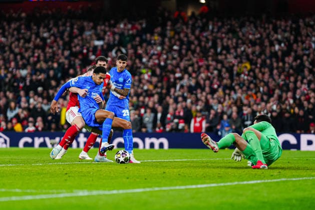 Viktor Gyökeres FC Arsenal, 14 , Jarell Quansah Bayer 04 Leverkusen, 04 , Janis Blaswich Bayer 04 Leverkusen, 28 ENG, FC Arsenal vs Bayer 04 Leverkusen, Football, UEFA Champions League, Round of 16, 2025 2026 season, 17 03 2026 ENG, FC Arsenal vs Bayer 04 Leverkusen, Football, UEFA Champions League, Round of 16, 2025 2026 season, 17 03 2026 London Copyright: xEibner-Pressefoto MarcelxvonxFehrnx EP_MFN