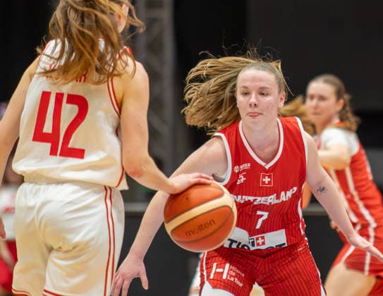 BASKETBALL - FIBA Quali, AUT vs SUI VIENNA,AUSTRIA,17.MAR.26 - BASKETBALL - FIBA Women s EURO Basket 2027, qualification, Austria vs Switzerland. Image shows Viktoria Ranisavljevic (SUI).  GEPAxpictures xGabrielxLopez