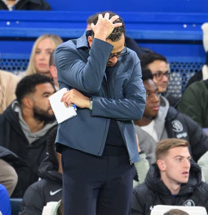 17 March 2026 - Chelsea v Paris Saint-Germain - Champions League - Stamford Bridge. Chelsea v Paris Saint-Germain - Champions League - Stamford Bridge. Chelsea Manager Liam Rosenior. Picture : Mark Pain London England  Copyright: xMarkxPainx