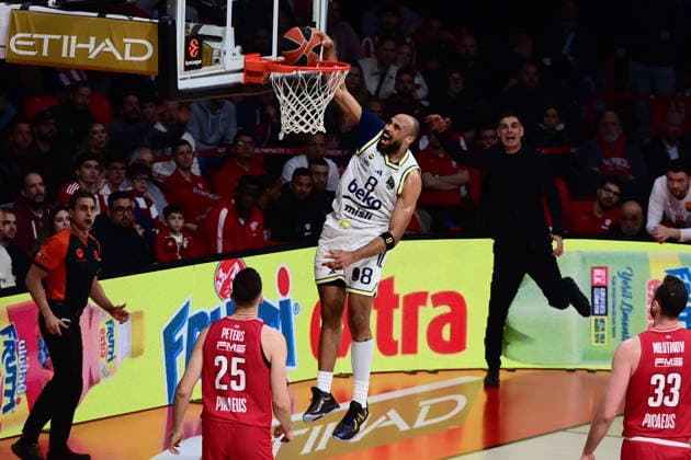 EuroLeague Basketball, Olympiacos Piraeus vs Fenerbahce Beko Istanbul - Talen Horton Tucker, 8 of Fenerbahce Beko Istanbul during the Euroleague regular season basketball match between Olympiacos Piraeus and Fenerbahce Beko Istanbul held at Peace and Friendship Stadium in Piraeus, Grecee, 17 March 2026. PIRAEUS Greece Copyright: xOnexInchxProductionsx 6896784