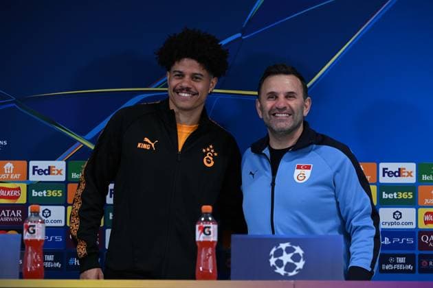Football, CL, Galatasaray Istanbul, Press conference