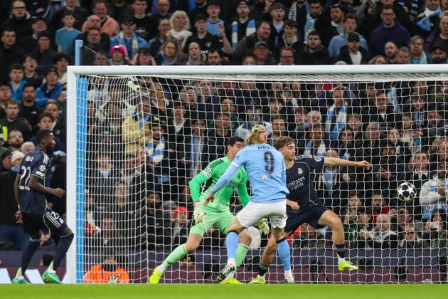 Manchester City v Real Madrid, UEFA Champions League Erling Haland Of Manchester City scores a GOAL 1-1 during the Manchester City v Real Madrid UEFA Champions League, Round of 16, 2nd Leg match at the Etihad Stadium, Manchester, England on 17 March 2026 Credit: Lee Keuneke Every Second Media Editorial use only. All images are copyright Every Second Media Limited. No images may be reproduced without prior permission. Copyright: xIMAGO EveryxSecondxMediax ESM-1862-0046 LeexKeunekex xEveryxSecondxMediax