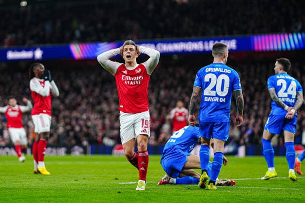 Viktor Gyökeres FC Arsenal, 14 after missed shot on goal Goal chance ENG, FC Arsenal vs Bayer 04 Leverkusen, Football, UEFA Champions League, Round of 16, 2025 2026 season, 17 03 2026 ENG, FC Arsenal vs Bayer 04 Leverkusen, Football, UEFA Champions League, Round of 16, 2025 2026 season, 17 03 2026 London Copyright: xEibner-Pressefoto MarcelxvonxFehrnx EP_MFN