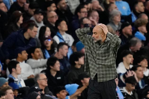 Manchester City FC v Real Madrid CF - UEFA Champions League 2025 26 Round of 16 Second Leg Pep Guardiola head coach of Manchester City and Spain dejected during the UEFA Champions League 2025 26 Round of 16 Second Leg match between Manchester City FC and Real Madrid CF at City of Manchester Stadium on March 17, 2026 in Manchester, United Kingdom. Manchester England United Kingdom  Copyright: xJosexBretonx originalFilename:bretonhernandez-manchest260317_npeGa.jpg