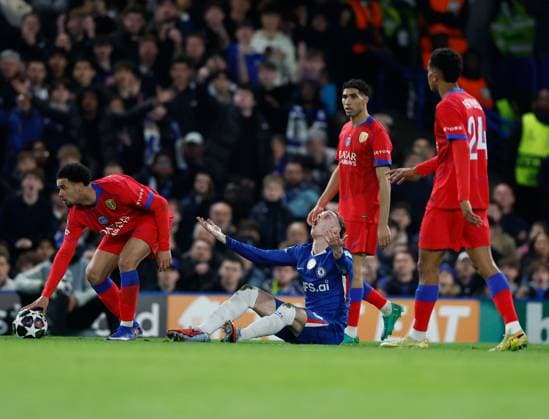 Cole Palmer of Chelsea reacts after a free kick goes against him Chelsea v Paris Saint Germain, Football, UEFA Champions League Round of 16 2nd Leg, Stanford Bridge, Chelsea, London - UK, 17 03 2026 Editorial use only  Copyright: xMattxImpey Shutterstockx 16778767an