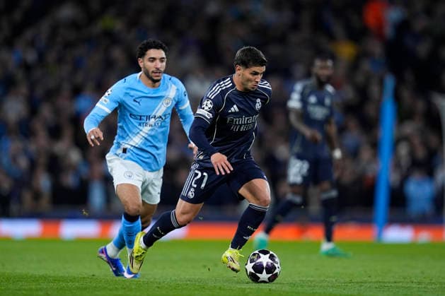 March 17, 2026, Manchester, Manchester, England: Brahim Diaz of Real Madrid CF in action during the UEFA Champions League 2025 26 Round of 16 Second Leg match between Manchester City and Real Madrid C.F. at Etihad Stadium on March 17, 2026, in Manchester, England. Manchester England - ZUMAa181 20260317_zaa_a181_220 Copyright: xDennisxAgyemanx
