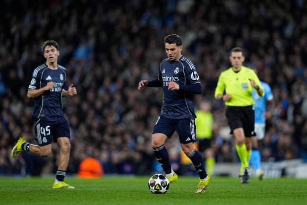 March 17, 2026, Manchester, Manchester, England: Brahim Diaz of Real Madrid CF in action during the UEFA Champions League 2025 26 Round of 16 Second Leg match between Manchester City and Real Madrid C.F. at Etihad Stadium on March 17, 2026, in Manchester, England. Manchester City V Real Madrid C.F. - UEFA Champions League 2025 26 Round Of 16 Second Leg  - ZUMAa181 20260317_zaa_a181_230 Copyright: xDennisxAgyemanx