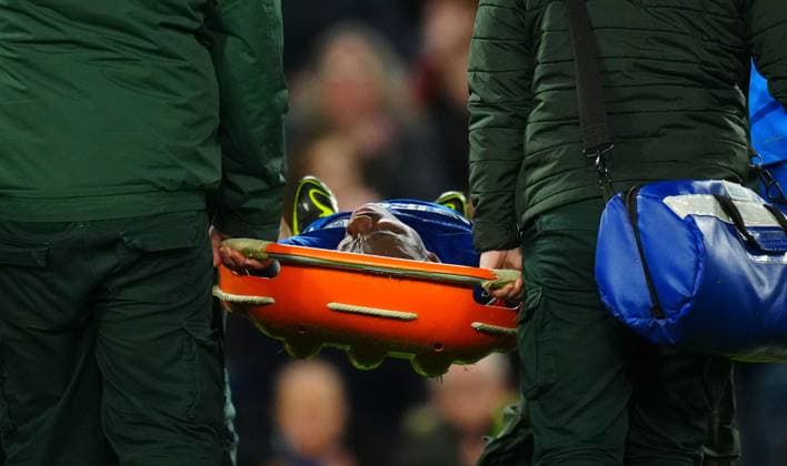 Trevoh Chalobah of Chelsea is carried off late on Chelsea v Paris Saint-Germain, UEFA Champions League, Round of 16, Second Leg, Football, Stamford Bridge, London, UK - 17 Mar 2026London Stamford Bridge United Kingdom EDITORIAL USE ONLY No use with unauthorised audio, video, data, fixture lists, club league logos or live services. Online in-match use limited to 120 images, no video emulation. No use in betting, games or single club league player publications.  Copyright: xJavierxGarcia Shutterstockx 16776377ad