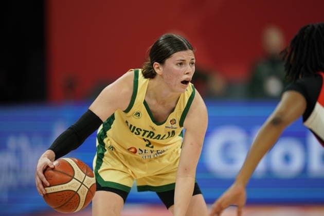 Australia v Canada - Women s World Cup 2026 Qualifier Jade Melbourne of Australia looks on during the Women s World Cup 2026 Qualifier between Australia and Canada at Turkcell Basketball Development Center in Istanbul, Turkey, on March 17, 2026. Istanbul Istanbul Turkey  Copyright: xYagizxGurtugx originalFilename:gurtug-australi260317_npzA4.jpg