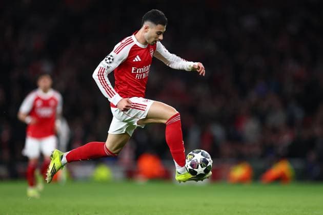 Gabriel Martinelli of Arsenal Arsenal v Bayer 04 Leverkusen, UEFA Champions League, Round of 16, Second Leg, Football, Emirates Stadium, London, UK - 17 Mar 2026London Emirates Stadium United Kingdom EDITORIAL USE ONLY No use with unauthorised audio, video, data, fixture lists, club league logos or live services. Online in-match use limited to 120 images, no video emulation. No use in betting, games or single club league player publications.  Copyright: xSimonxDael Shutterstockx 16776376ec