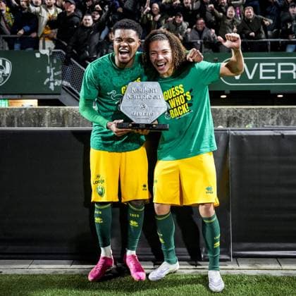 Sport Bilder des Tages #2 THE HAGUE - (lr) Bryan Fiabema of ADO Den Haag, Illaijh de Ruijter of ADO Den Haag celebrate the return to the Eredivisie after the Keuken Kampioen Divisie match between ADO Den Haag and Jong FC Utrecht at the WerkTalent Stadion on March 17, 2026 in The Hague, the Netherlands. TOBIAS KLEUVER ANP xVIxANPxSportx xxANPxIVx 553666995 originalFilename: 553666995.jpg