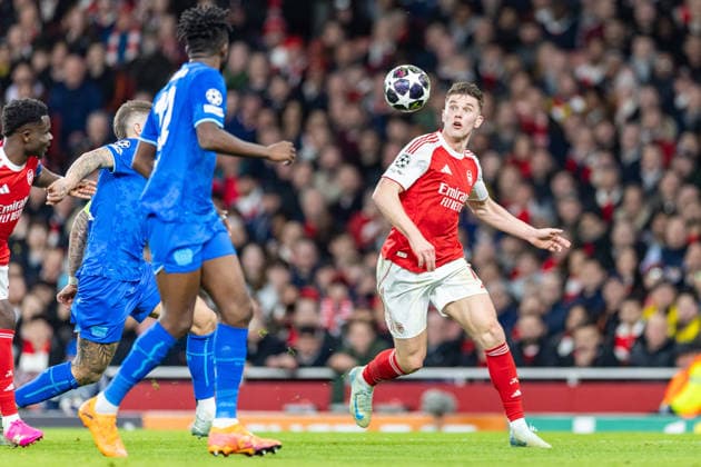 Arsenal v Bayer Leverkusen, Champions League Arsenal forward Viktor Gyökeres (14) keeps his eyes on the ball during the Champions League match between Arsenal and Bayer Leverkusen at the Emirates Stadium, London, UK on 17 March 2026. London Emirates Stadium Greater London UK Editorial use only , Copyright: xToyinxOshodix PSI-23909-0080
