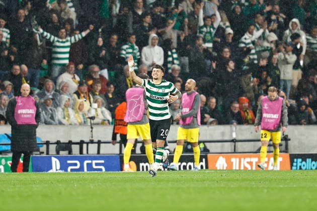 Maximiliano Araujo (SportingCP), MARCH 17, 2026 - Football Soccer : Araujo celebrate after his goal during UEFA Champions League round of 16 2nd leg match between Sporting Clube de Portugal - Bodo Glimt at the Estadio Jose Alvalade in Lisbon, Portugal. Noxthirdxpartyxsales  aflo_323928078