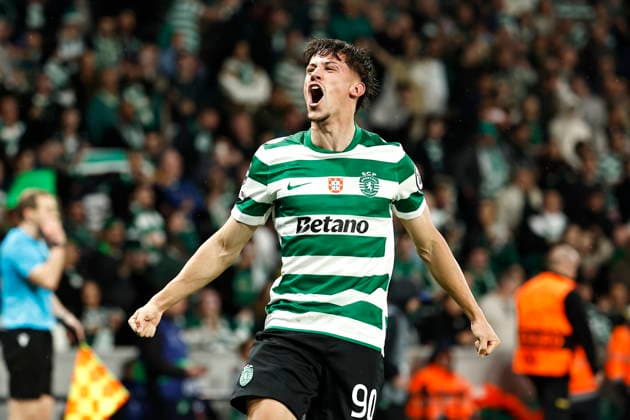 Rafael Nel (SportingCP), MARCH 17, 2026 - Football Soccer : Rafael Nel celebrate after his goal during UEFA Champions League round of 16 2nd leg match between Sporting Clube de Portugal - Bodo Glimt at the Estadio Jose Alvalade in Lisbon, Portugal. Noxthirdxpartyxsales  aflo_323928538