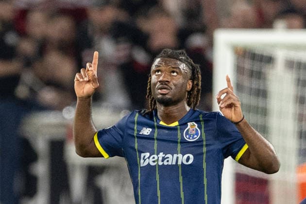 VfB Stuttgart vs FC Porto - UEFA Europa League 2025 2026 in Stuttgart, Germany - 12 Mar 2026 Terem Moffi of FC Porto celebrates after scoring a goal during the UEFA Europa League 2025 2026 match between VfB Stuttgart - FC Porto at Arena Stuttgart. Final score; VfB Stuttgart 1:2 FC Porto. Stuttgart Germany Copyright: xGrzegorzxWajdax xSOPAxImagesx STUTTGART_PORTO13032026_19