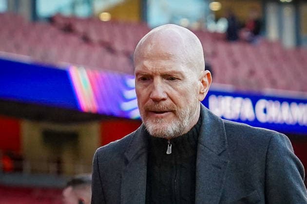 England Football UEFA Champions League 2025 2026, Round of 16 second leg FC Arsenal London vs Bayer 04 Leverkusen Emirates Stadium London Matthias Sammer TV Expert, Prime Video Facial expression, facial expression, emotion, gesture, gesture Copyright: xJOERANxSTEINSIEKx