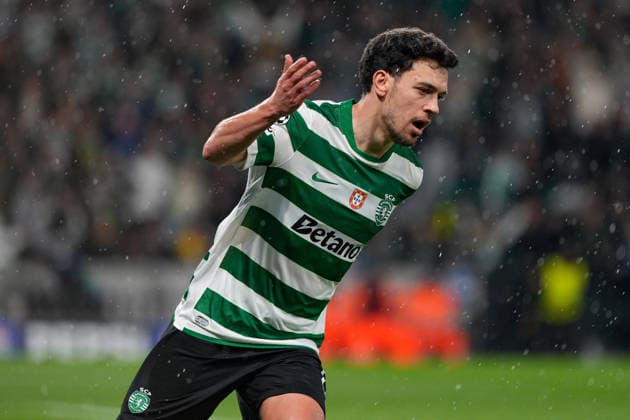 March 17, 2026, Lisbon, Portugal: Pedro Goncalves of Sporting CP celebrates his goal during UEFA Champions League 2025 26 round of 16 2nd leg between Sporting CP and FK Bodo Glimt at Estadio Jose Alvalade..Final score: Sporting CP 5:0 FK Bodo Glimt Lisbon Portugal - ZUMAs197 20260317_aaa_s197_293 Copyright: xBrunoxdexCarvalhox