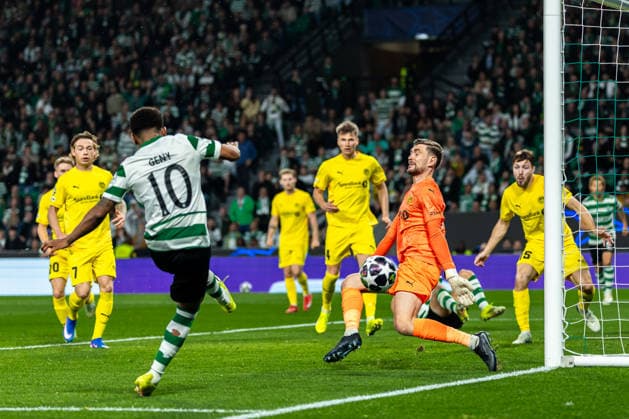 Uefa Champions League 2025 26 Sporting CP FK Bodø Glimt Nikita Haikin of FK Bodø Glimt making a save during the UEFA Champions League 2025 26 League Round of 16, 2nd Leg match between Sporting CP and FK Bodø Glimt on Tuesday 17 March 2026 in Lisbon, Portugal Copyright: HMBxMedia CarlosxSilva